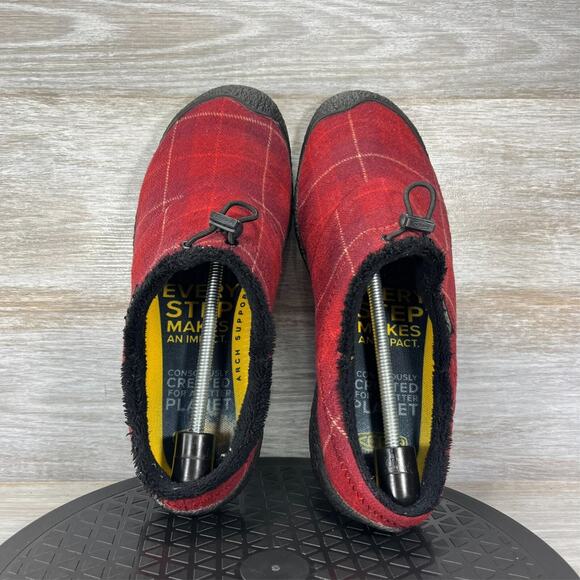 Keen Women's Howser III Red Plaid Slip On Comfort Slide Shoes Size 10 - Picture 5 of 11